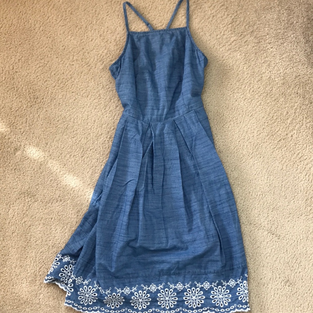 Women's size medium Jean Dress with Lace Detail